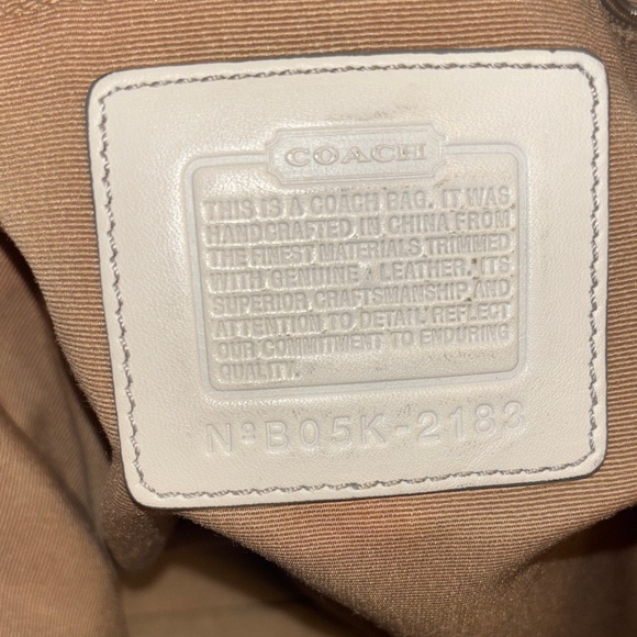 Coach Vintage Signature Tote in Silver, White, and Yellow - Picture 12 of 13